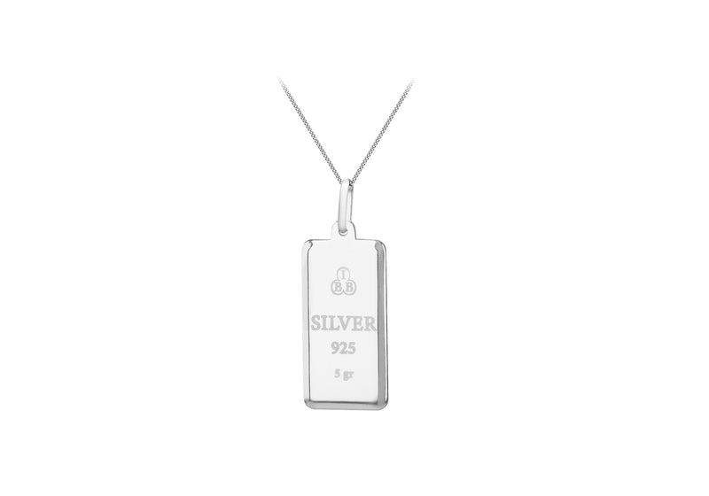 Sterling Silver 5-Gram Ingot Pendant