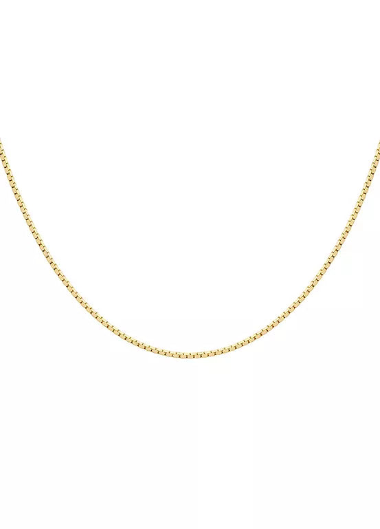 9ct Yellow Gold 40 Slim Mirror Box Chain