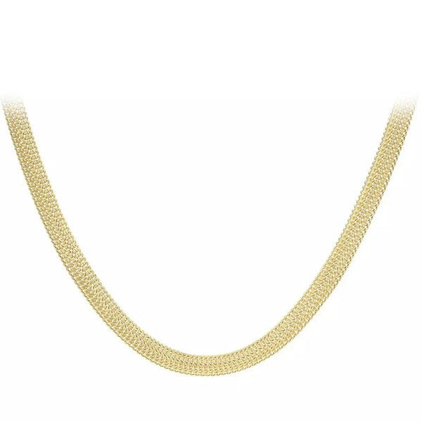 9ct Gold Domed Curb Necklace