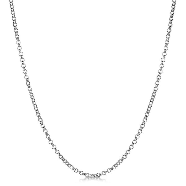 18ct White Gold 45 Round Belcher Chain