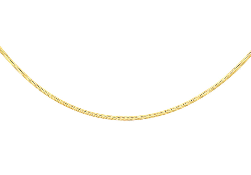 9ct Yellow Gold Square Snake Chain 41m/16"9