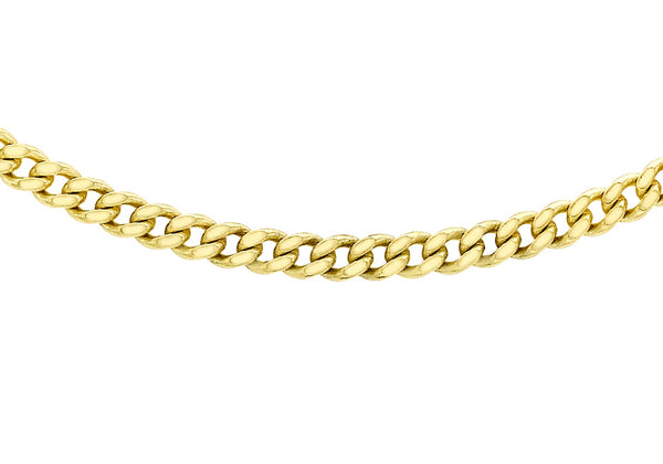 9ct Yellow Gold 90 Diamond Cut Curb Chain