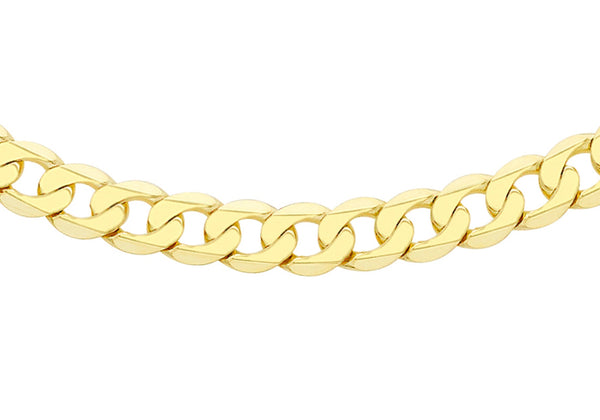 9ct Yellow Gold 150 Diamond Cut Curb Chain