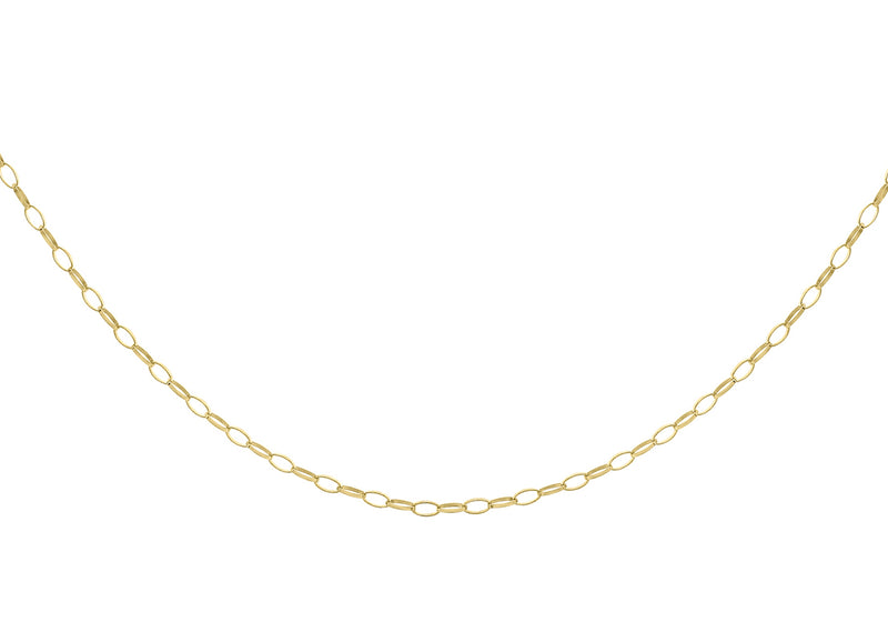 9ct Yellow Gold Oval Belcher  Chain 41m/16"9