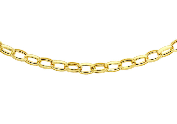 9ct Yellow Gold 100 Oval Belcher  Chain 41m/16"9