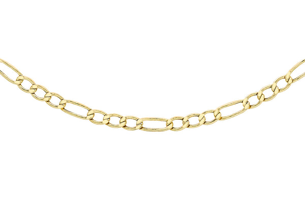 9ct Yellow Gold 60 Figaro Chain 42m/16.5"9