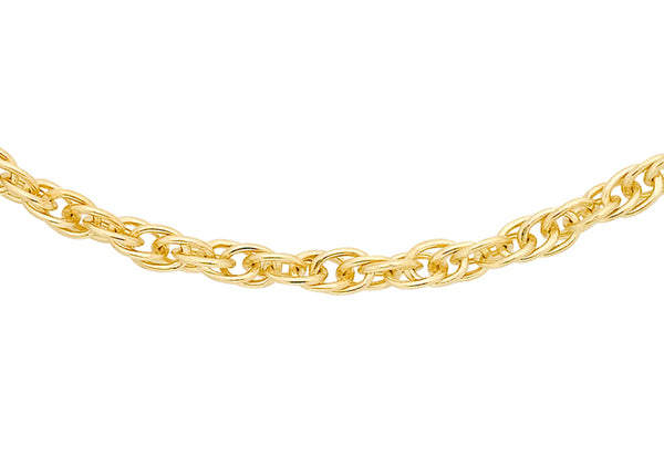 9ct Yellow Gold 14 Prince of Wales Chain 41m/16"9