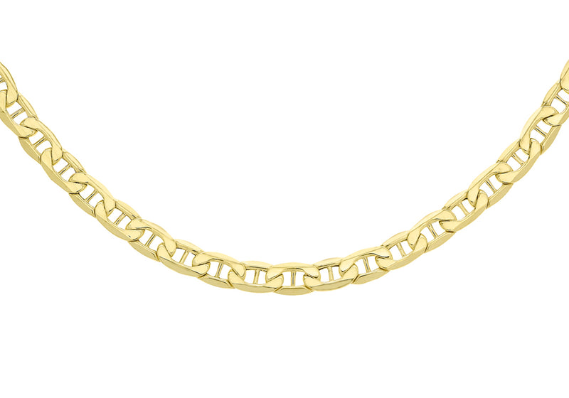 9ct Yellow Gold Diamond Cut Rambo Chain 46m/18"9