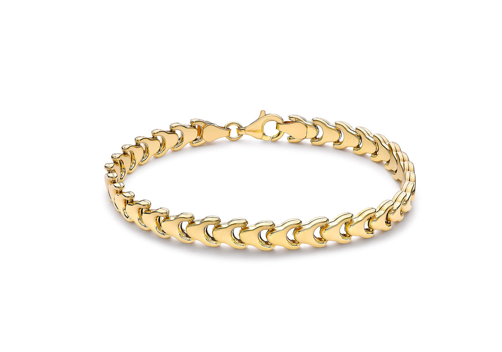 9ct Yellow Gold Initial 'N' Bracelet - Product Code - 1.29.0163