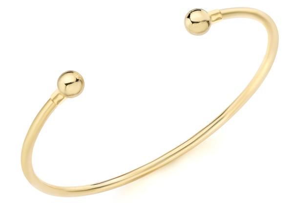 Mens white deals gold torque bangle