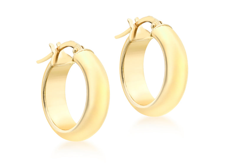 9ct Yellow Gold Polished Creole Earrings