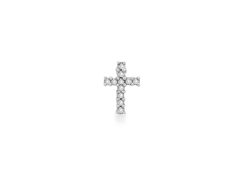 9ct Yellow Gold 0.05t Diamond Cross Single Stud EarRing