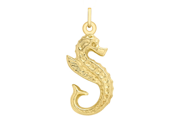 9ct Yellow Gold Seahorse Pendant