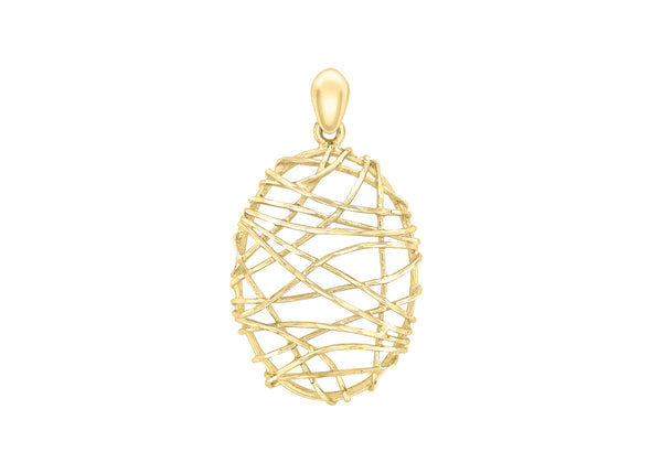 9ct Yellow Candy Cage Pendant