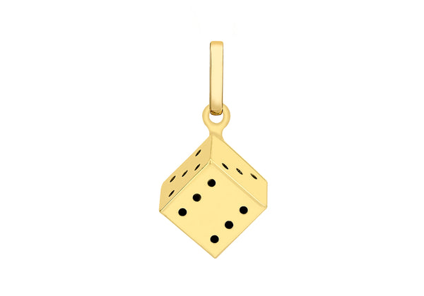 9ct Yellow Gold Dice Pendant