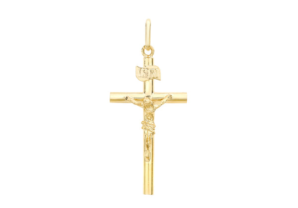 9ct Yellow Gold 16mm x 32mm Crucifix  Pendant