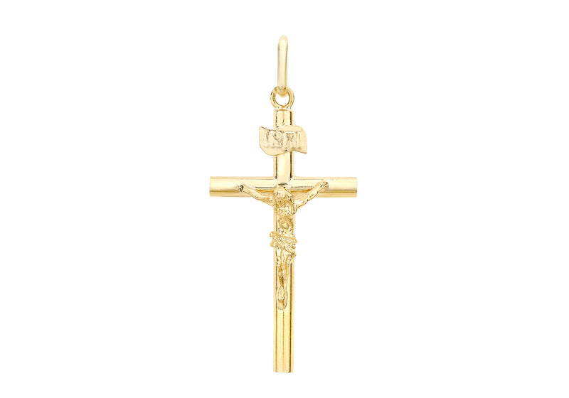 9ct Yellow Gold 16mm x 32mm Crucifix  Pendant