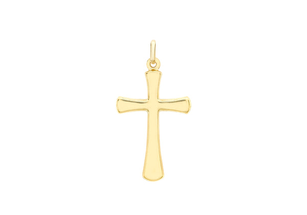 9ct Yellow Gold 16mm x 27mm Cross Pendant