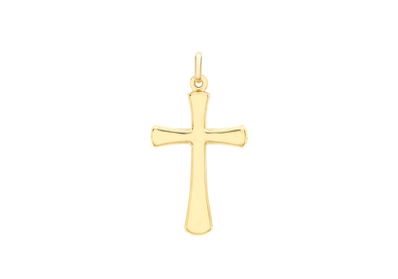 9ct Yellow Gold 16mm x 27mm Cross Pendant