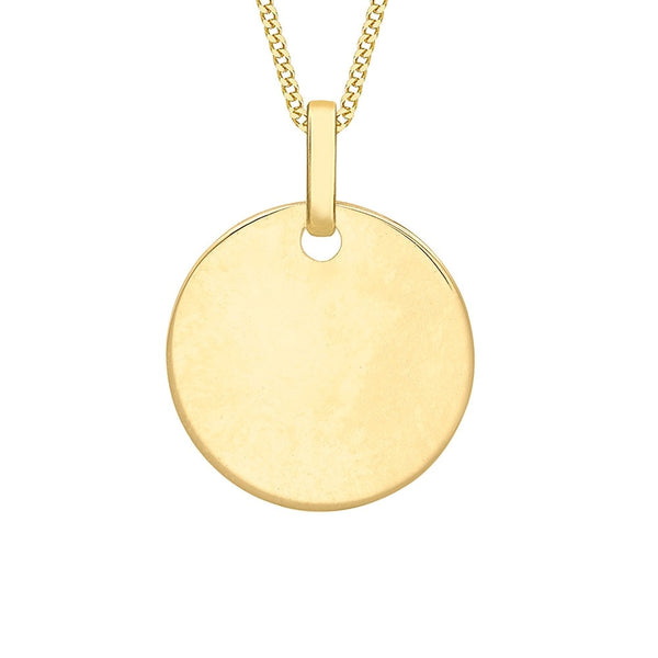 9ct Yellow Gold Annular Disc Pendant