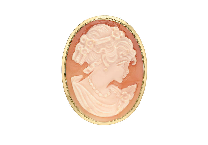 9ct Yellow Gold Roman Cameo Pendant and Brooch