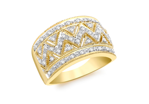 9ct Yellow Gold 0.33t Diamond Ring