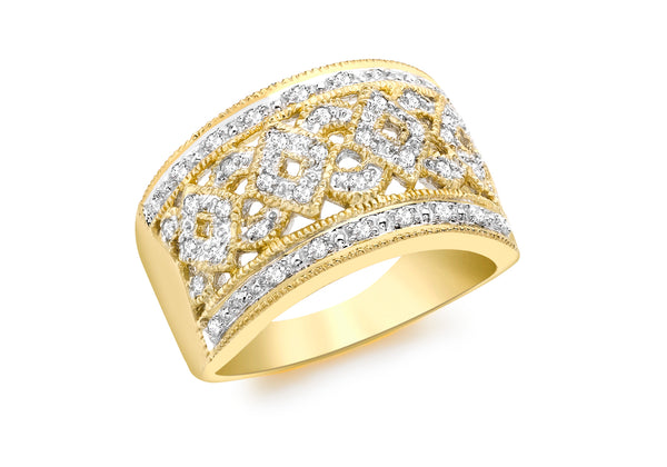 9ct Yellow Gold 0.27t Diamond Ring