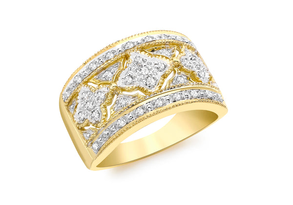 9ct Yellow Gold 0.28t Diamond Ring