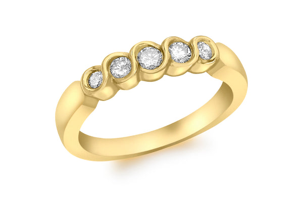 9ct Yellow Gold 0.25t Diamond Ring