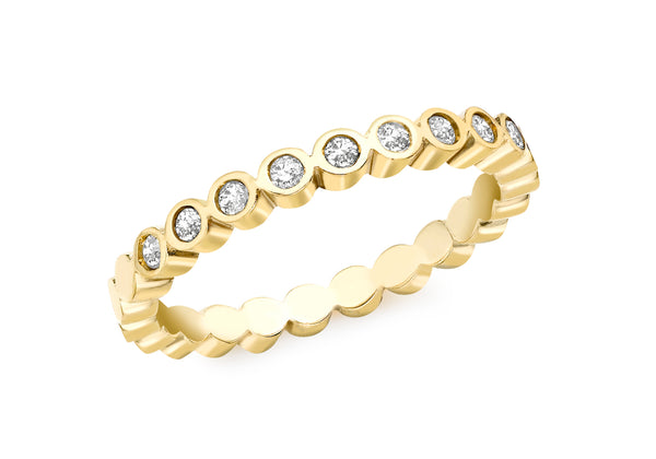 9ct Yellow Gold 0.15t Diamond Eternity Ring