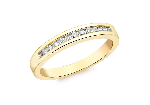 9ct Yellow Gold 0.20t Diamond Eternity Ring