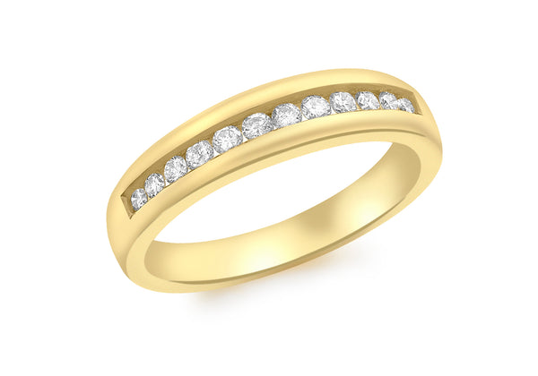 9ct Yellow Gold 0.25t Channel Set Diamond Eternity Ring