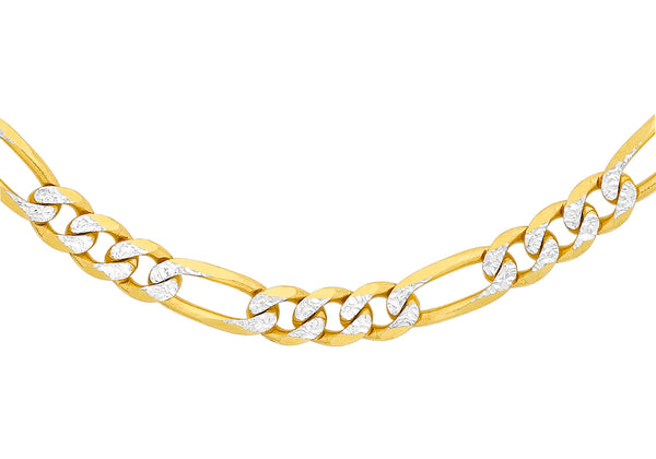 Two tone deals gold figaro chain