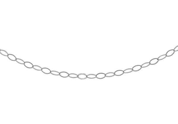 9ct White Gold 20 Trace Chain 41m/16"9