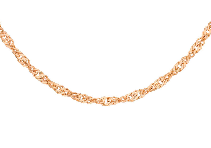 9ct Rose Gold 50 Twist Curb Chain 46m/18''9