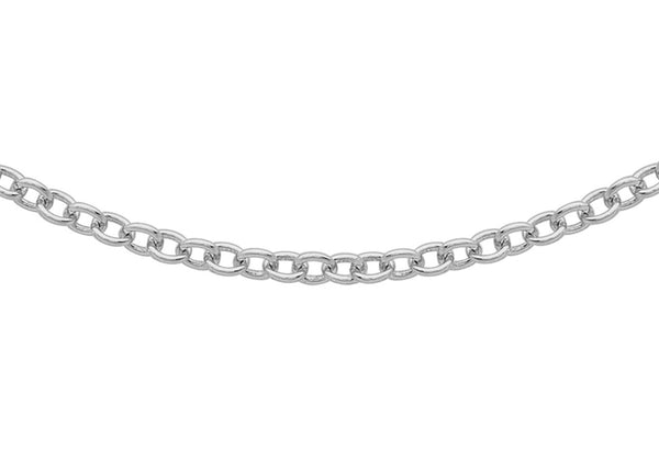 9ct White Gold 40 Trace Chain