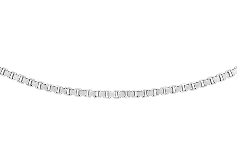 9ct White Gold 9 Venetian Box Chain Adjustable 41m/16"-46m/18"9