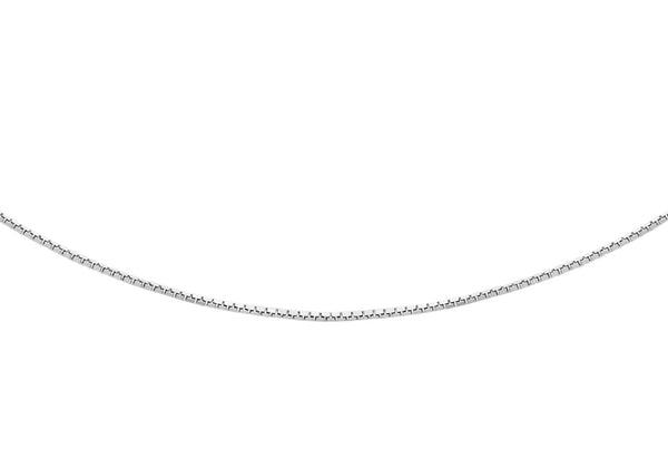 9ct White Gold 10 Mirror Box Chain 41m/16"9