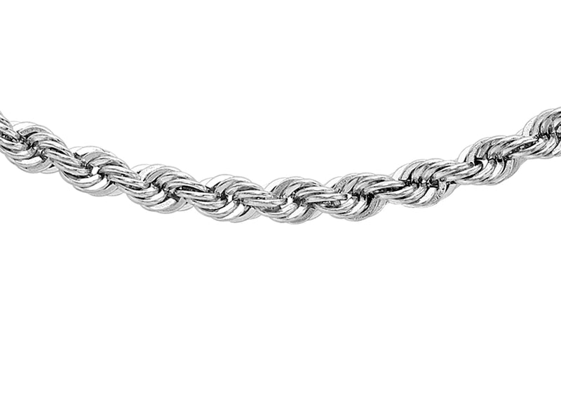 9ct White Gold 040 Rope Chain