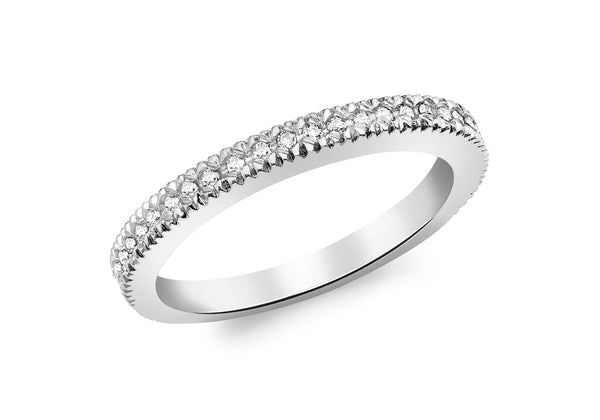 9ct White Gold 0.15t Diamond Set Eternity Ring