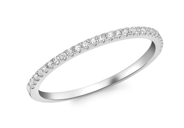 9ct White Gold 0.15ct Diamond Band Ring