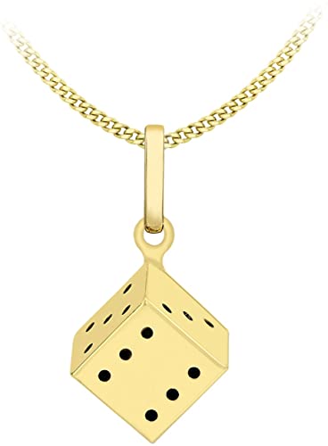 9ct Yellow Gold Dice Pendant