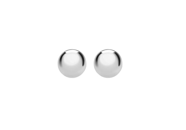 18ct White Gold 7mm Ball Stud Earrings