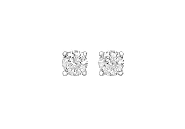 18ct White Gold 0.50ct Diamond 4mm Stud Earrings