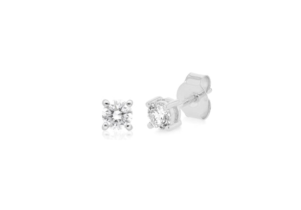 14K White Gold Diamond Cluster Single Stud Earring | Shop 14k White Gold  Classic Earrings | Gabriel & Co