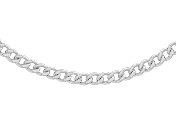 Sterling Silver 180 Flat Oval Curb Chain 51m/20"9