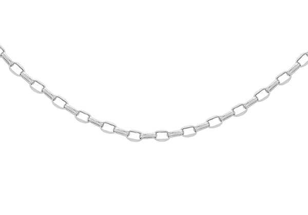 Sterling Silver 100 Oval Belcher  Chain 41m/16"9