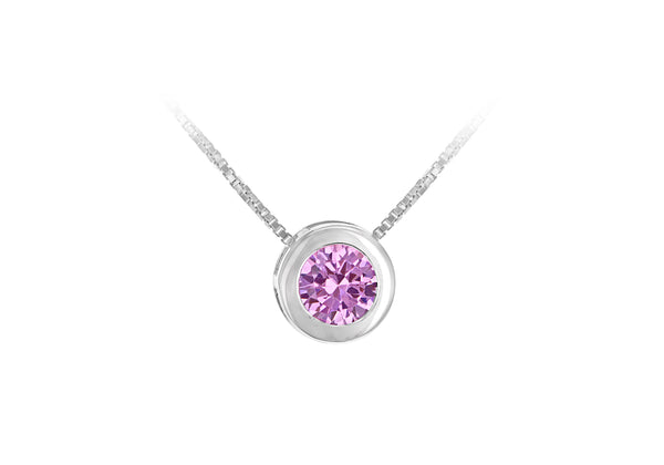 SILVER PINK Zirconia  R/OVER/BOX ADJ9