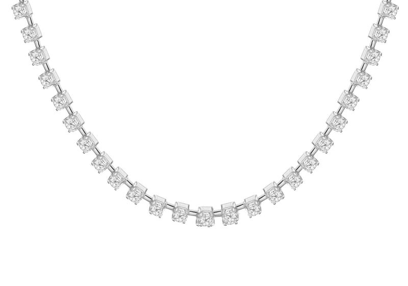 Sterling Silver Zirconia  Tennis Necklace  43m/17"9