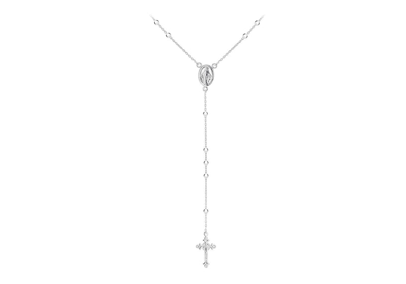 SILVER MINI BALL ROSARY NL 23"9